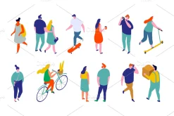 Cartoon People isometric characters