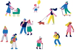 Cartoon people vector bundle