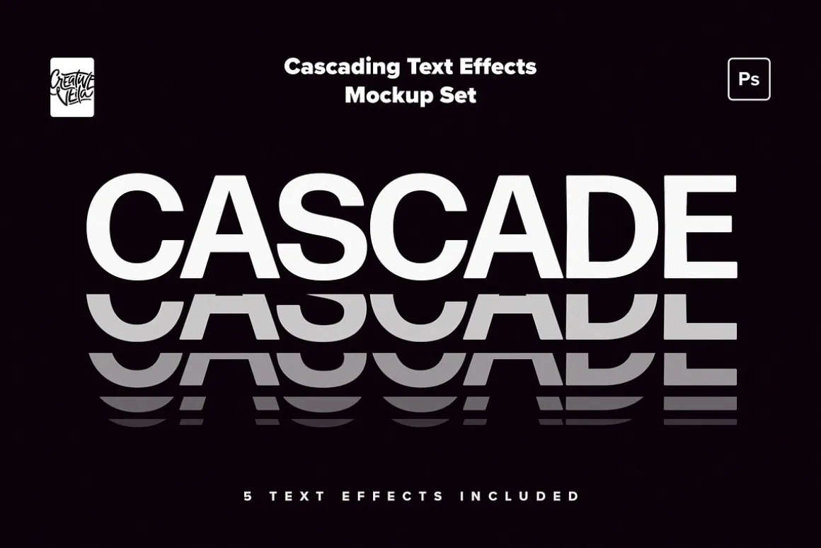 Cascading Distortion Text Effects