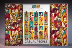 Casual people vector set