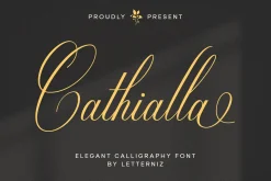 Cathialla calligraphy script font