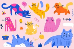 Cats | Clipart + patterns
