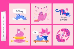 Cats | Clipart + patterns