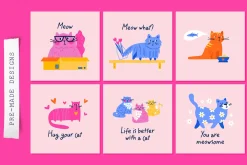 Cats | Clipart + patterns