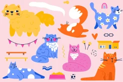 Cats | Clipart + patterns
