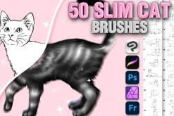 Cats Procreate Photoshop brushes