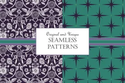 Celestial Patterns Teal and Purple