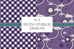 Celestial Patterns Teal and Purple