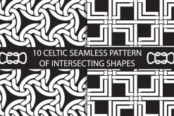 Celtic intersecting shapes patterns