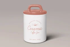 Ceramic Coffee Storage Jar Mockup