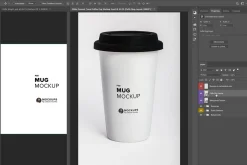 Ceramic Travel Coffee Cup Mockup