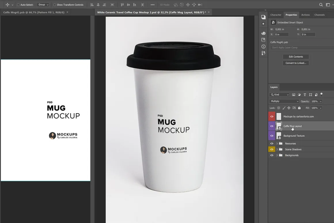 Ceramic Travel Coffee Cup Mockup
