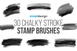 30 Chalky Stroke Photoshop Brushes