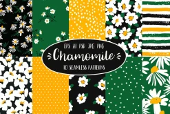 Chamomile. 10 seamless patterns
