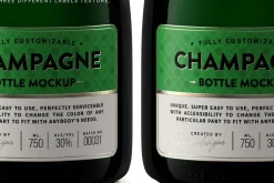 Champagne Bottle Mockup V2