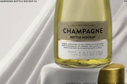 Champagne Bottle Mockup V2