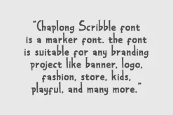 Chaplong Scribble - Marker Font