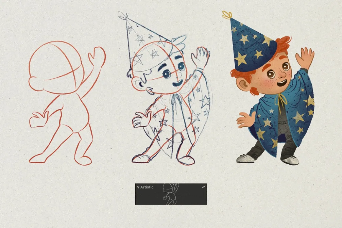 Character Design Kids. Stamp Brushes