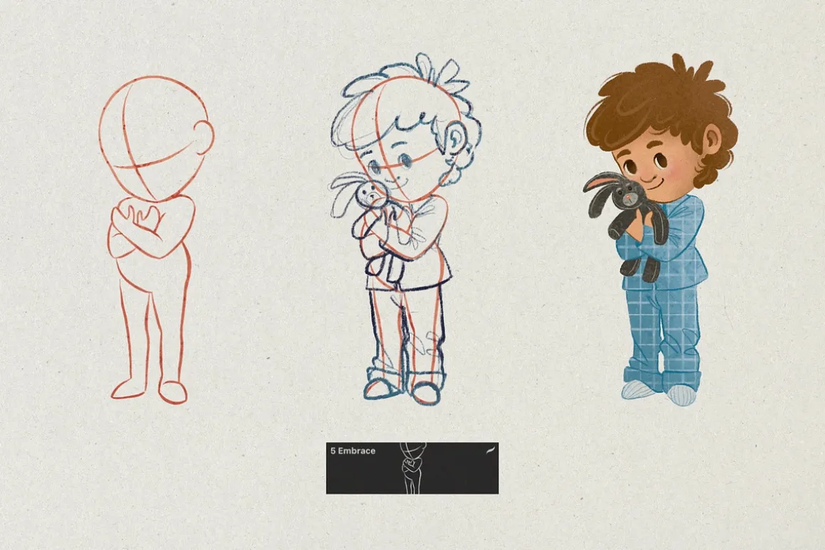 Character Design Kids. Stamp Brushes