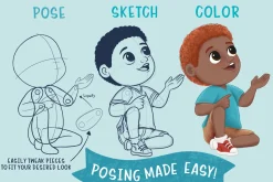 Character pose brush kit - Kids