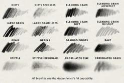 Charcoal Shaders – Procreate Brushes