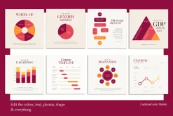 Chart & Graph Duo Palette CANVA PS