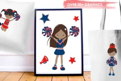 Cheerleaders illustration pack