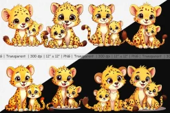 Cheetah Mother's Day Clipart