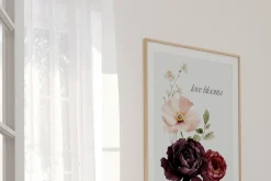 CHERRY Dark Red & Nude Blooms