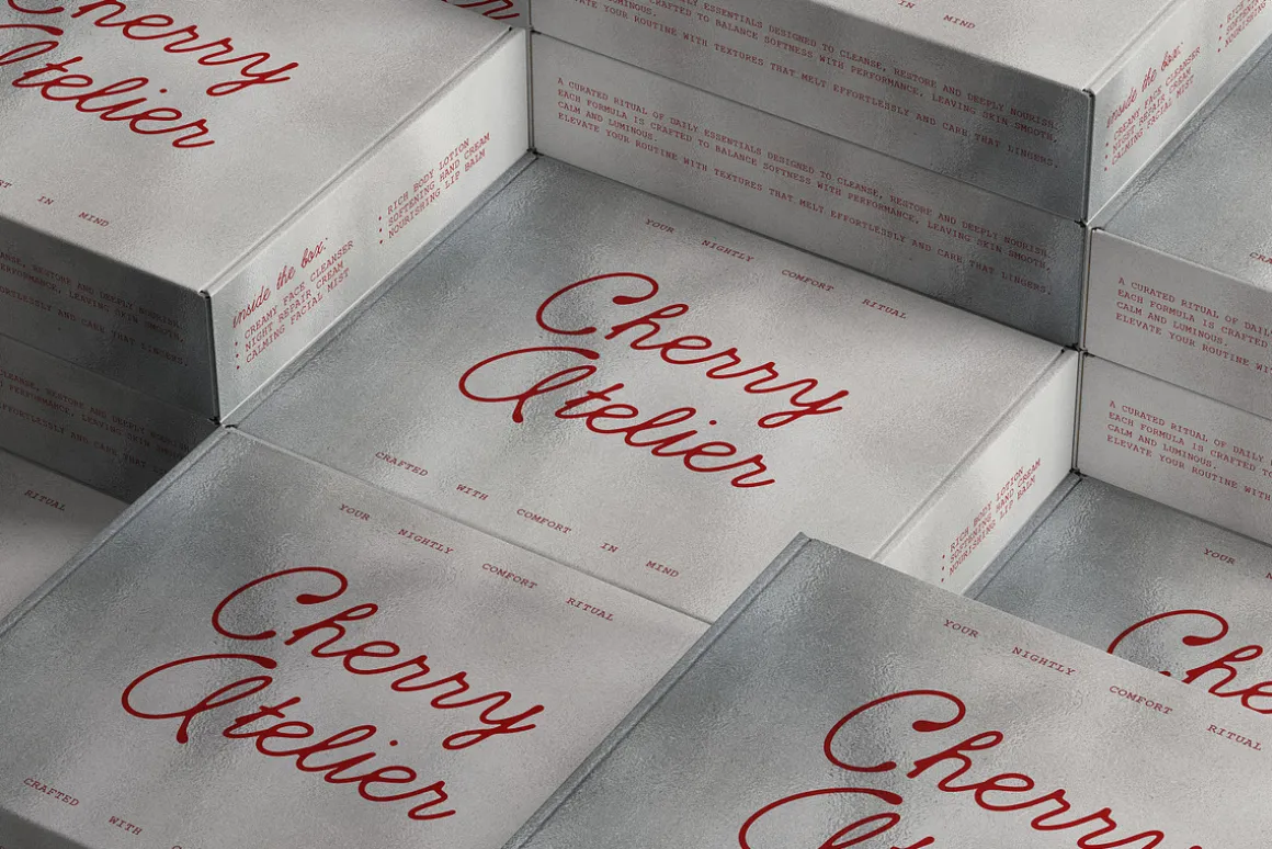 Cherry Merlot Vintage Ink Script