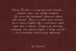 Cherry Merlot Vintage Ink Script