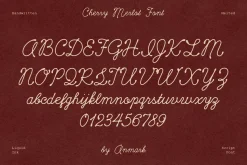 Cherry Merlot Vintage Ink Script