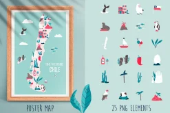 Chile Landmarks - Map & Icons