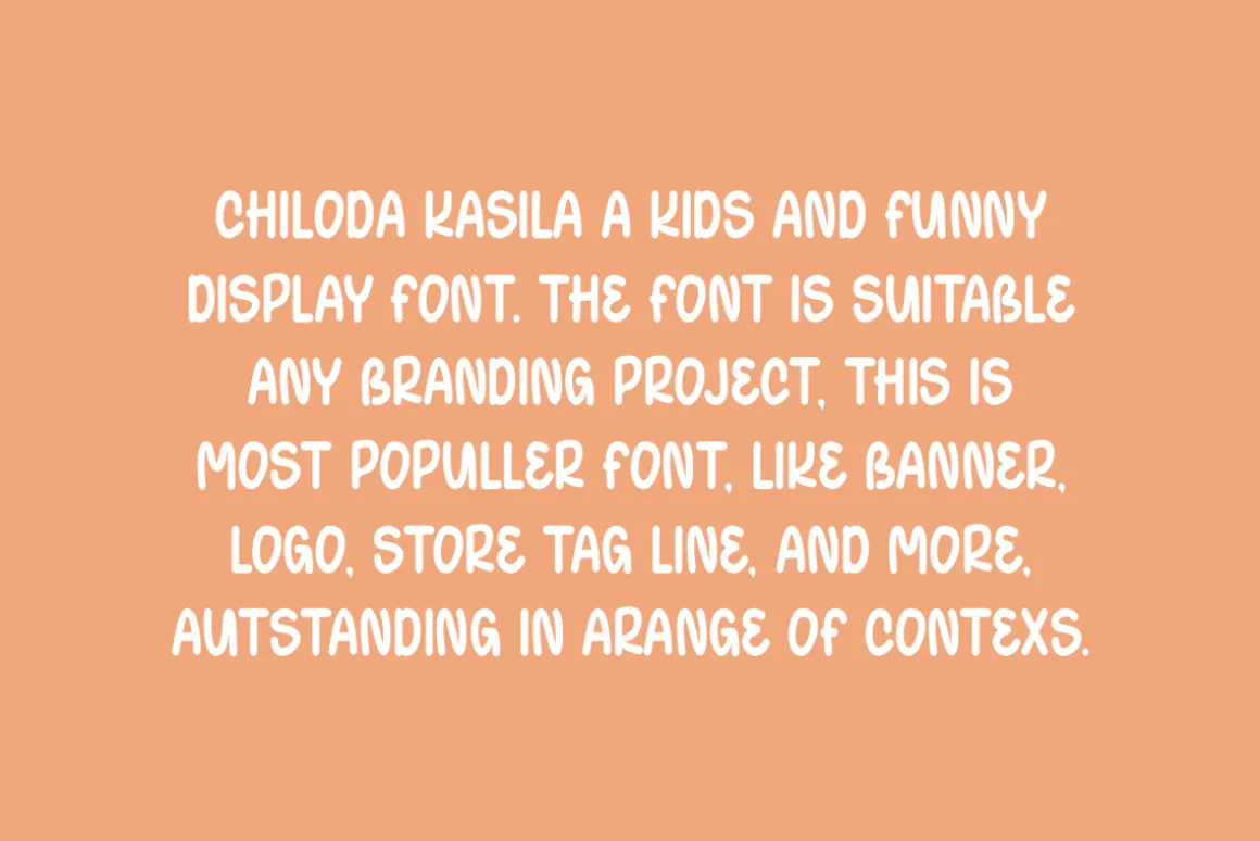 Chiloda Kasila - Kids Font