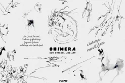 CHIMERA: Raw Surreal Line Art