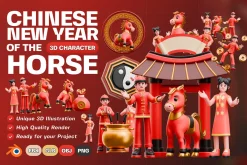 Chinese New Year of The Horse 3D
