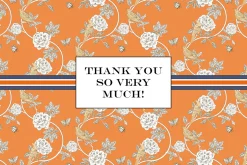 Chinoiserie Patterns Orange Vector
