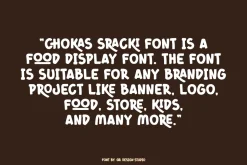 Chokas Sracki - Food Font