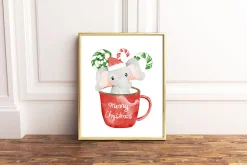 Christmas baby elephant