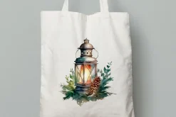 Christmas Lanterns Clipart. AI