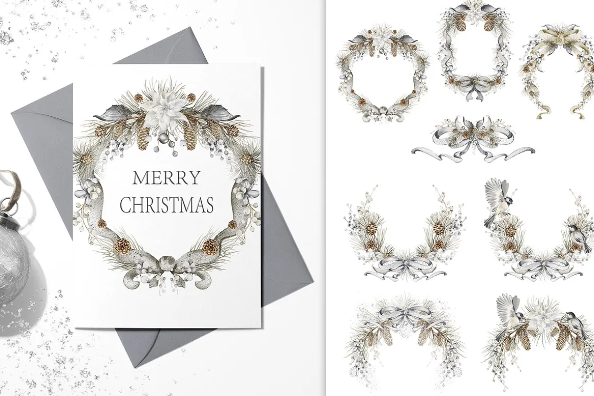 Christmas Watercolor Clipart