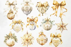 Christmas Baubles PNG Overlays
