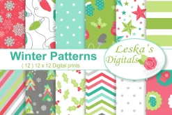 Christmas Digital Paper Patterns