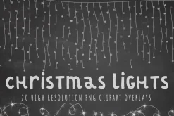 Christmas fairy lights clipart