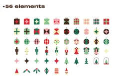 Christmas geometrical illustrations