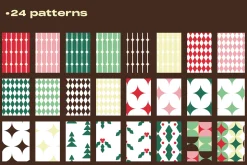 Christmas geometrical illustrations