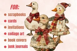Christmas Goose Doll Mixed Media