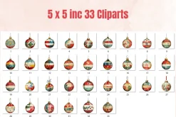 Christmas Ornaments Mixed Media