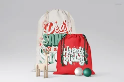 Christmas Santa Bag Drawstring Sack