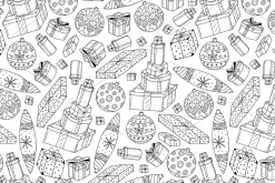 Christmas seamless patterns.